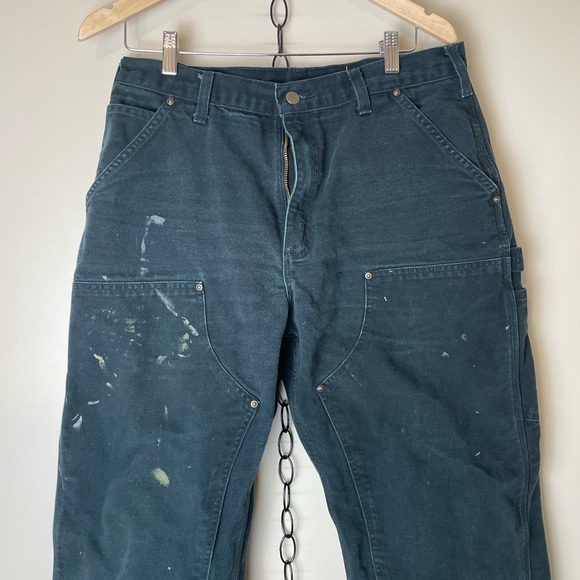 Vintage Carhartt Black Double Knees Workwear Pants - Picture 4 of 5